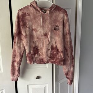 Vans pink tie-dye cropped hoodie